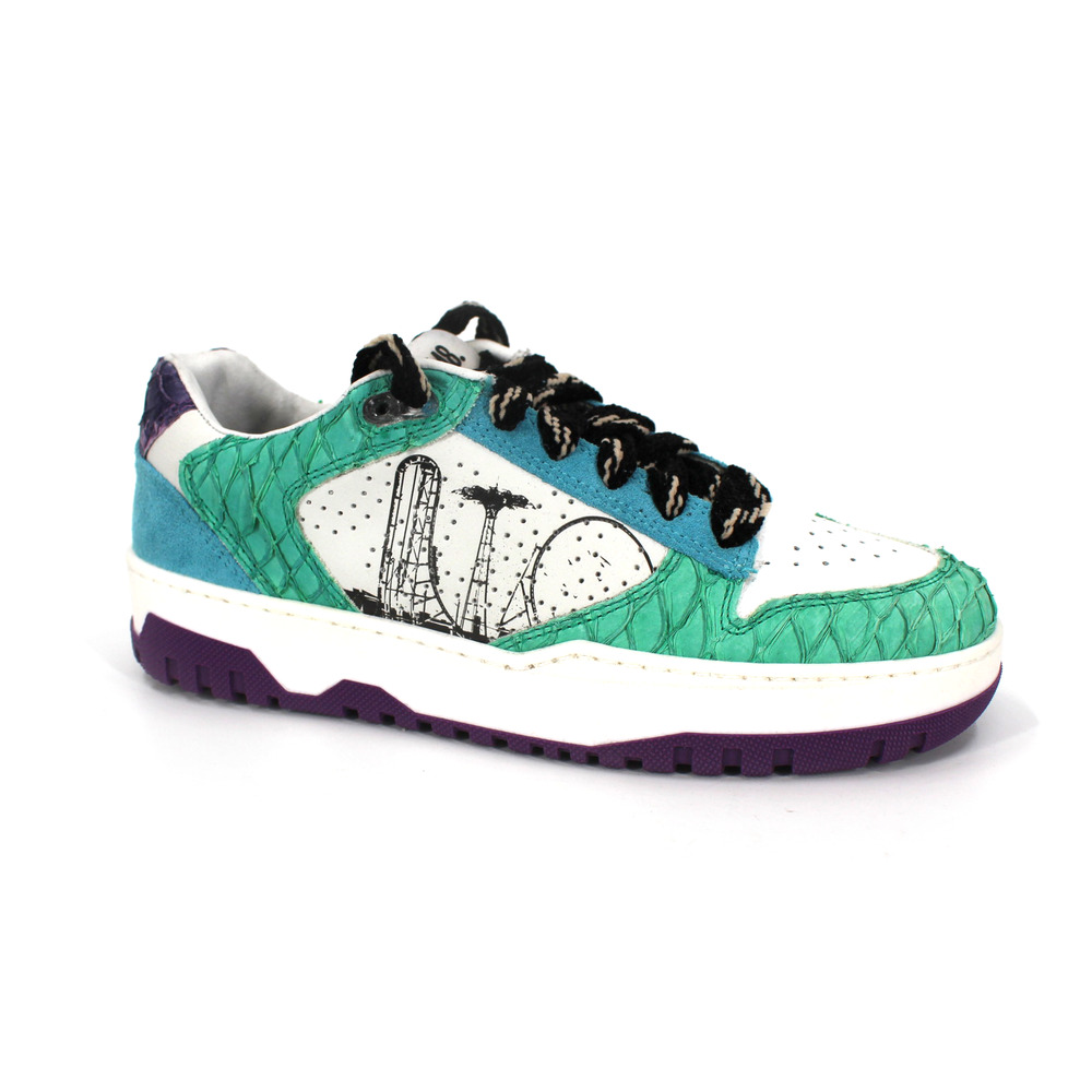 P448 Mason Cyclone Sneakers NEW Coney Skyline Inspired Croc Embossed Low Top 36